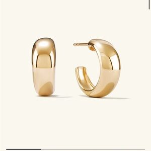 Mejuri Gold Dome Hoop Earings